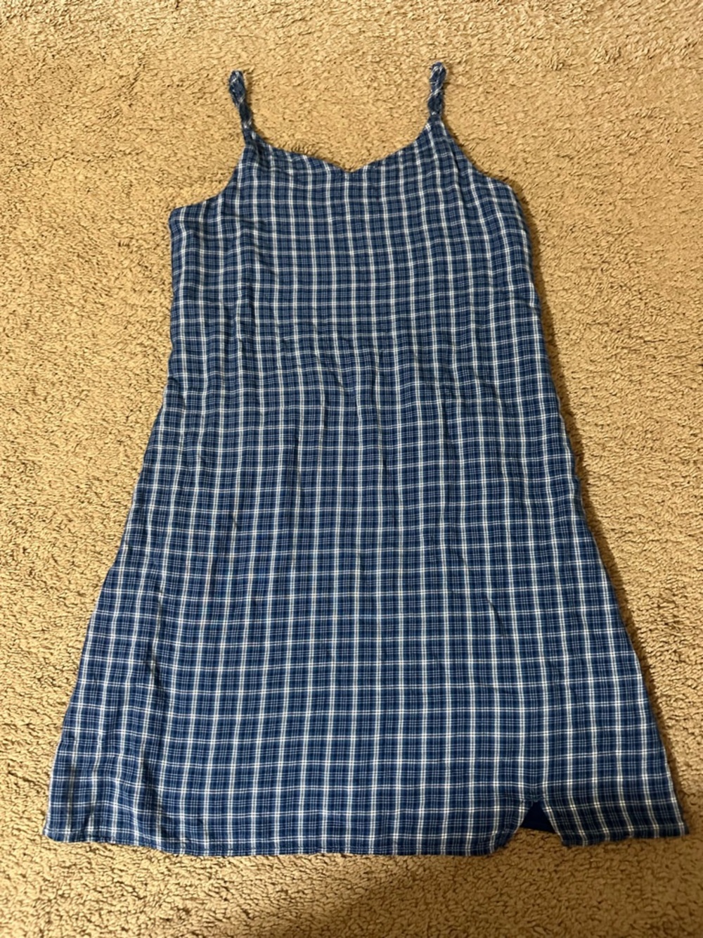Abercrombie Kids Size 11/12 Girls Summer Dress Blue Plaid